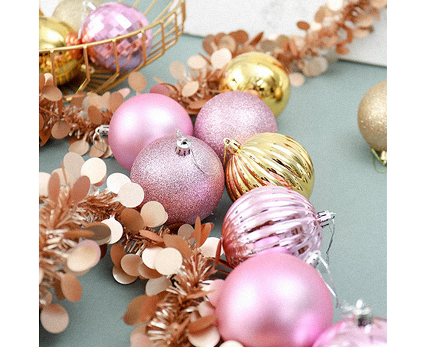 34Pcs Shatterproof Ball for Home-Golden