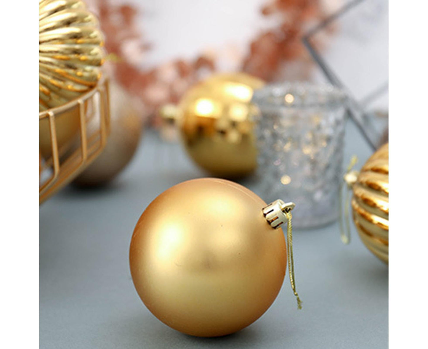 34Pcs Shatterproof Ball for Home-Golden