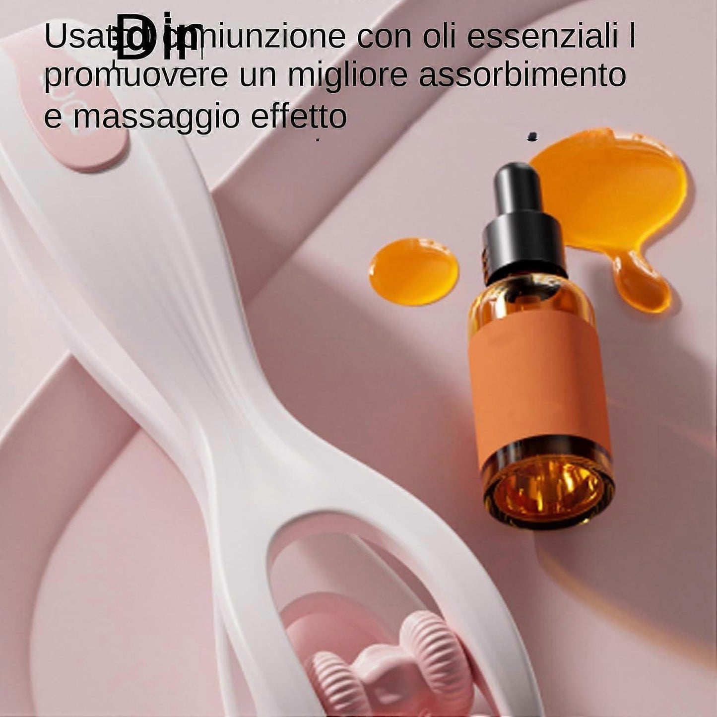 Hand Massage Roller Double Ball Design, Pink Hand Massager Tool