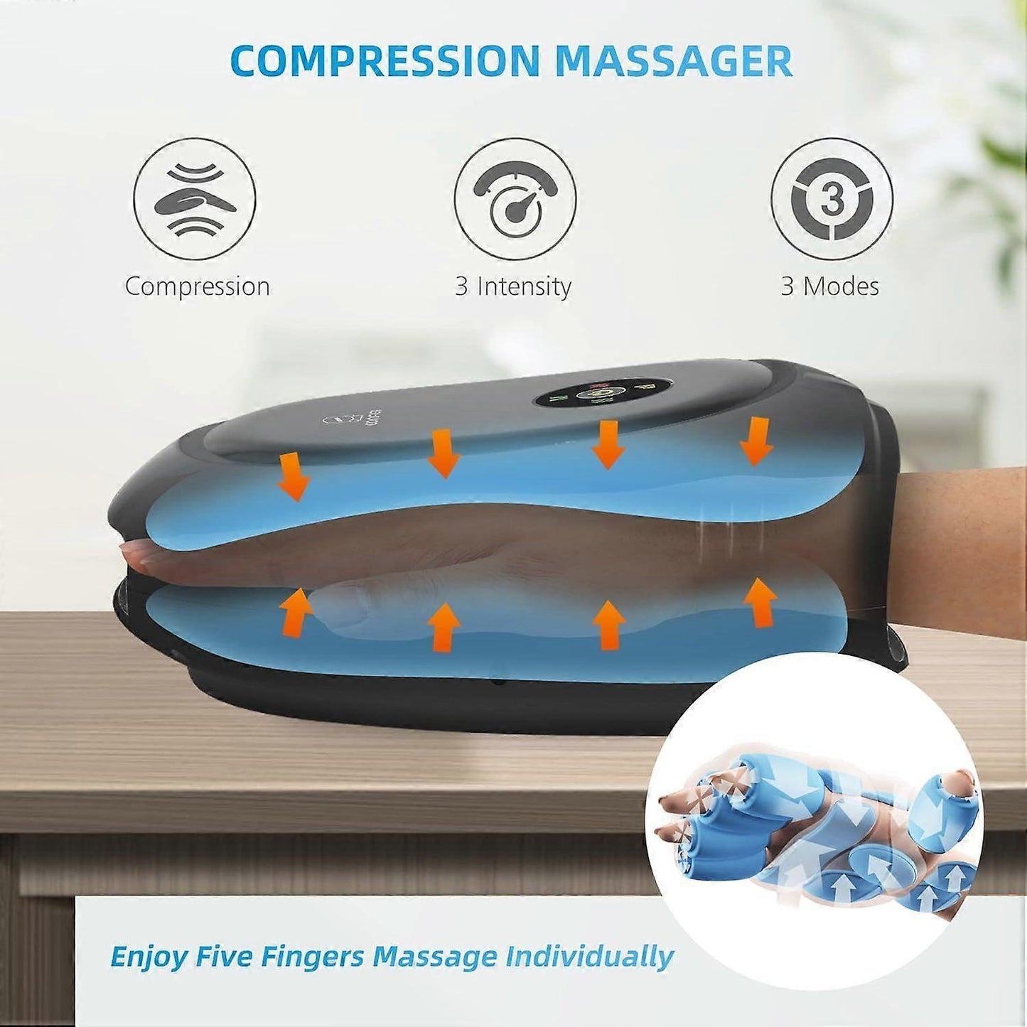 Smart Hand Massager with APP Control, Wrist & Finger Therapy Machine