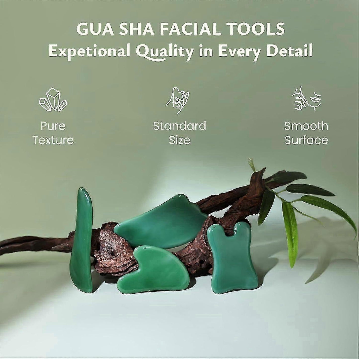 New Guasha Massage Set, 4pcs Gua Sha Facial Scraping Tools for SPA Use