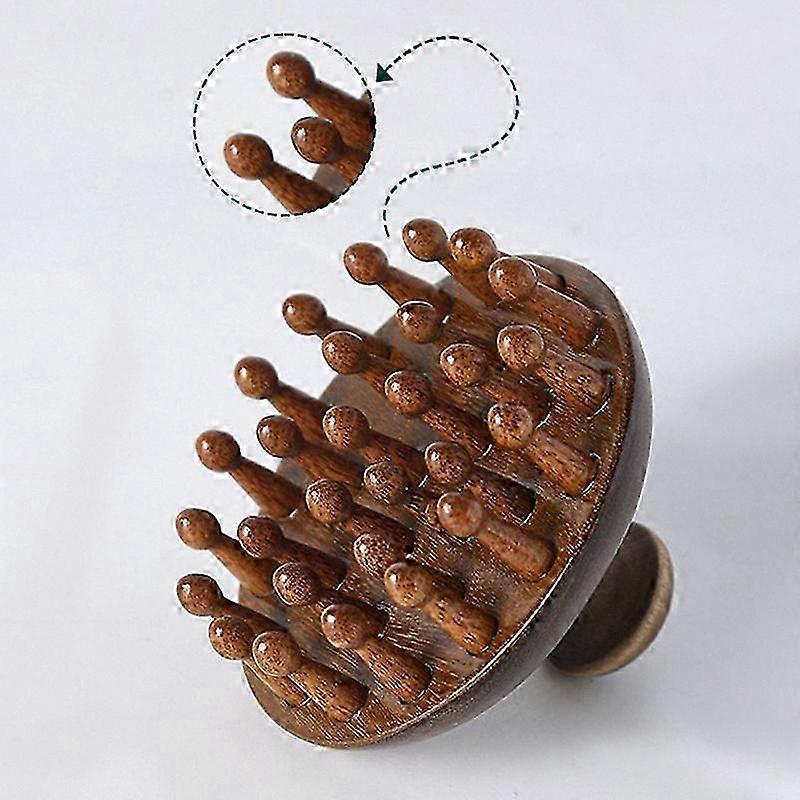 Natural Sandalwood Body Massage Brush, Circular Teeth Guasha Scraping Therapy Tool