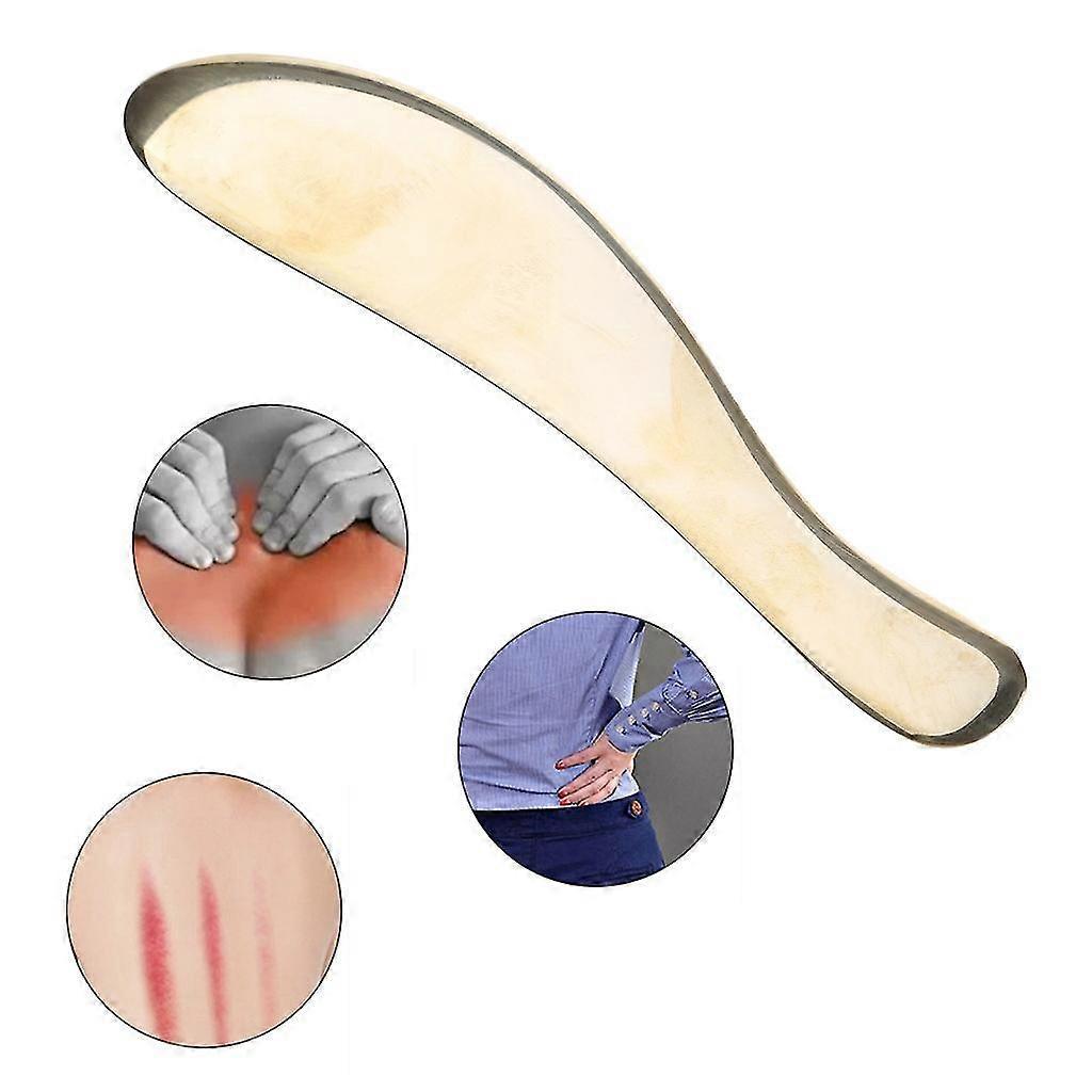 Copper Gua Sha Board Massage Tool, Body & Face Scraping Device, 188mm