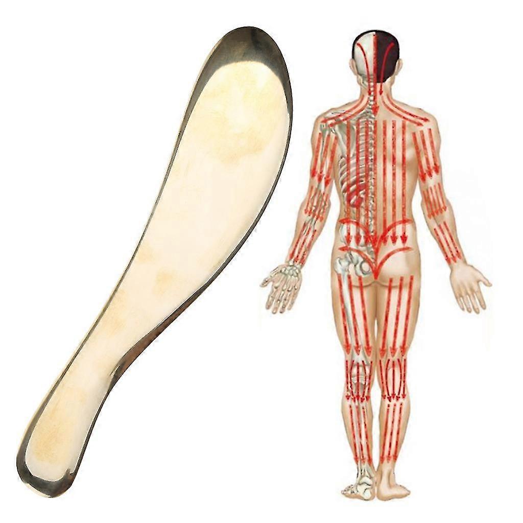 Copper Gua Sha Board Massage Tool, Body & Face Scraping Device, 188mm