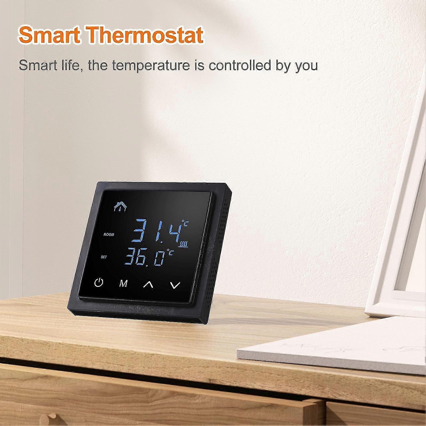 Smart Thermostat 16A Floor Heating Temperature Controller with LED Touch Screen