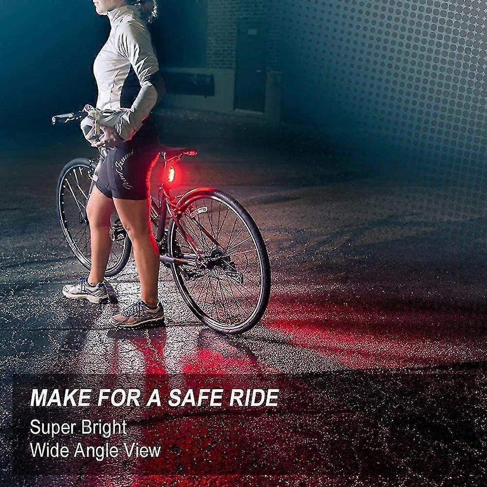 USB Rechargeable Bike Light Set - LED Front & Tail Light