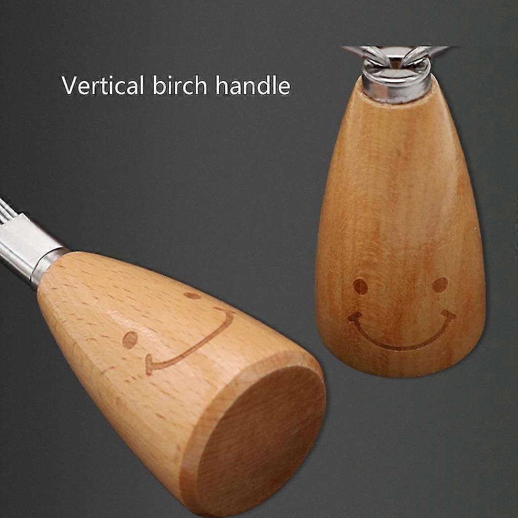 7-Piece Kitchen Tool Set - Vertical Wooden Handle: Grater, Whisk, Peeler, Spatula & More