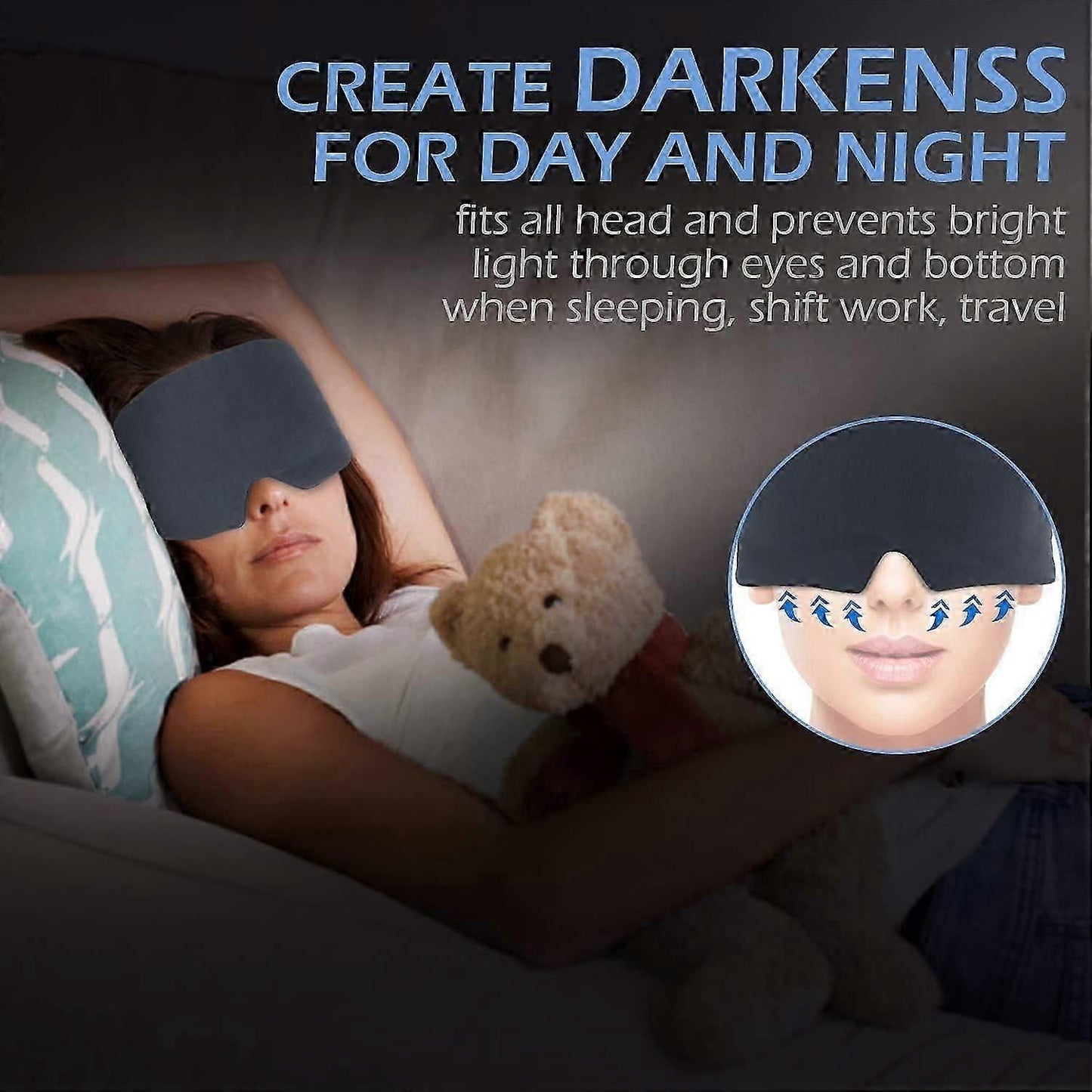 Modal Blackout Sleeping Mask - Super Soft, Adjustable Strap, for Men & Women