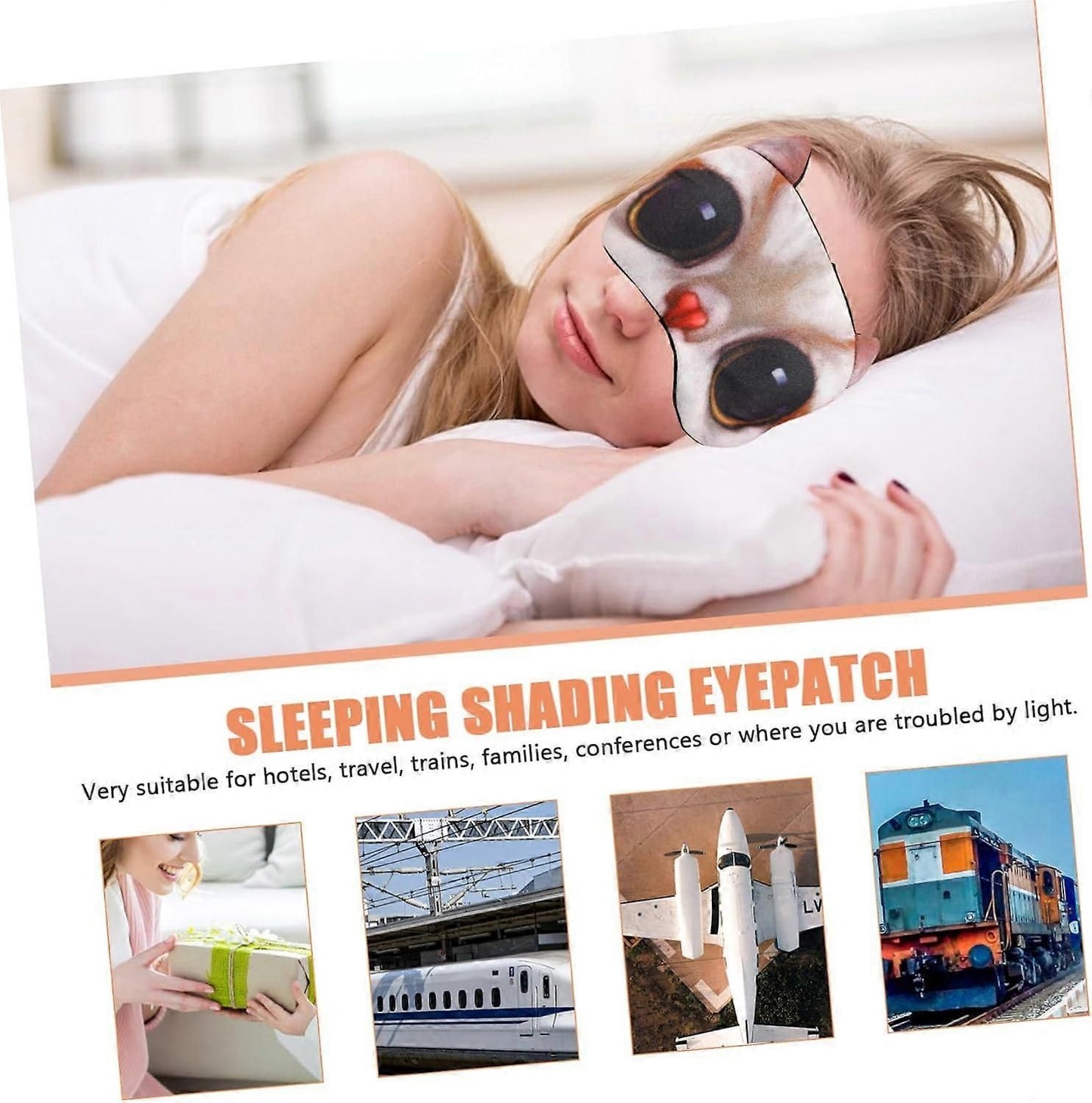 3D Cartoon Animal Sleep Mask - Creative Eye Mask for Sleeping