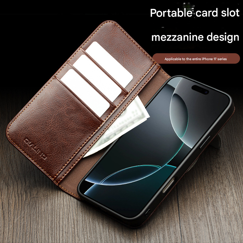 For iPhone 17 Horizontal Flip Leather Case with Holder & Card Slots & Wallet