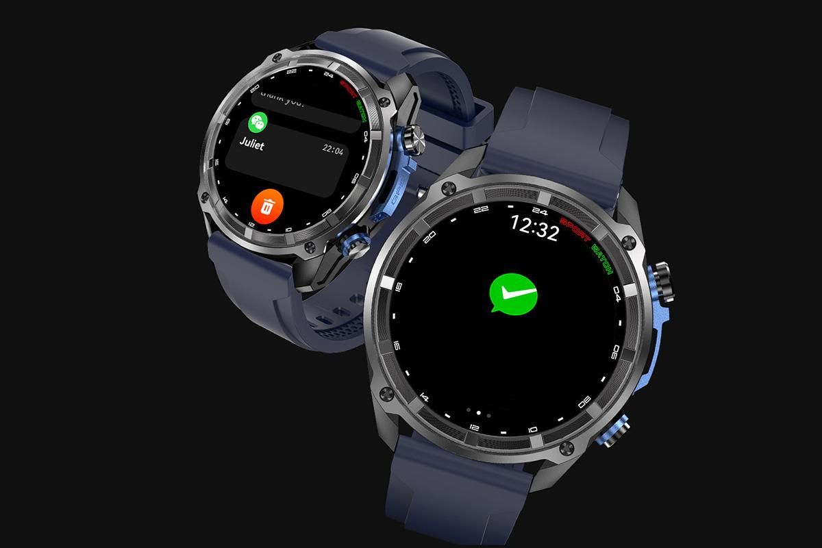 1.43 Inch Outdoor Smart Watch 100+ Sports Modes Bluetooth Call Flashlight 3ATM Waterproof