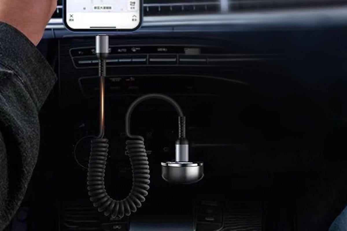 USB C To C Cable Car Coiled Type C Charging Cable For iPhone Samsung