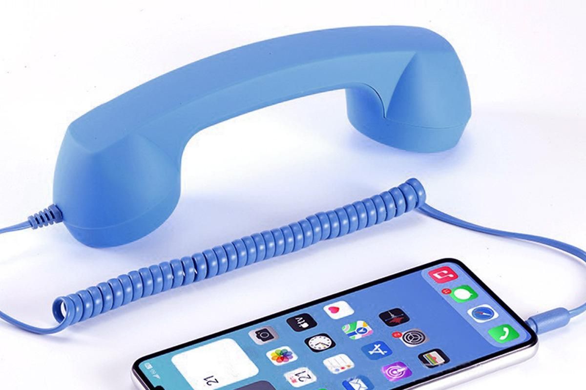 1M Retro Wired Handheld Telephone Handset with Microphone Type C Plug for Smartphones PC