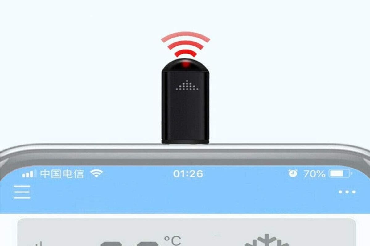 Mini Smartphone IR Remote Controller Adapter for iPhone Mini Infrared Universal Control All in One Air Conditioner/TV/DVD/STB -USB-C