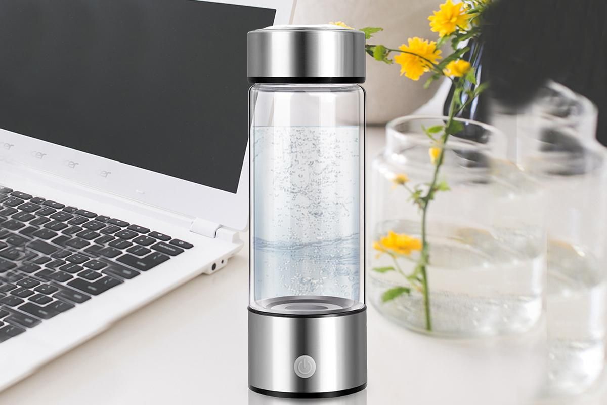 450ml Hydrogen Generator Water Bottle USB Hydrogen Water Ionizer Machine Portable Rechargeable Hydrogen-Infused Water Maker