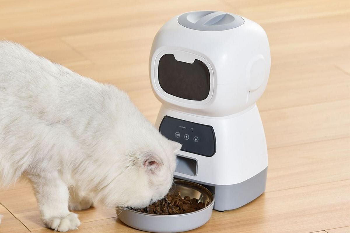 Automatic Feeder Pet Food Dispenser Automatic Cat Feeder Dry Food Dispenser Smart Pet Feeder Timed Cat Feeder for Large Medium Small Pets