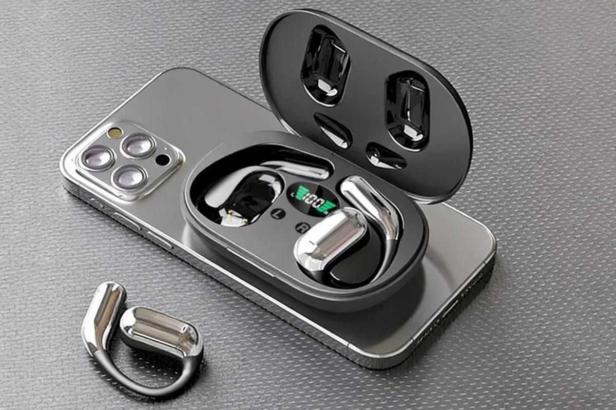 Real-Time AI Translation Earbuds Wireless Headphones for Travel Meetings Learning - Black
