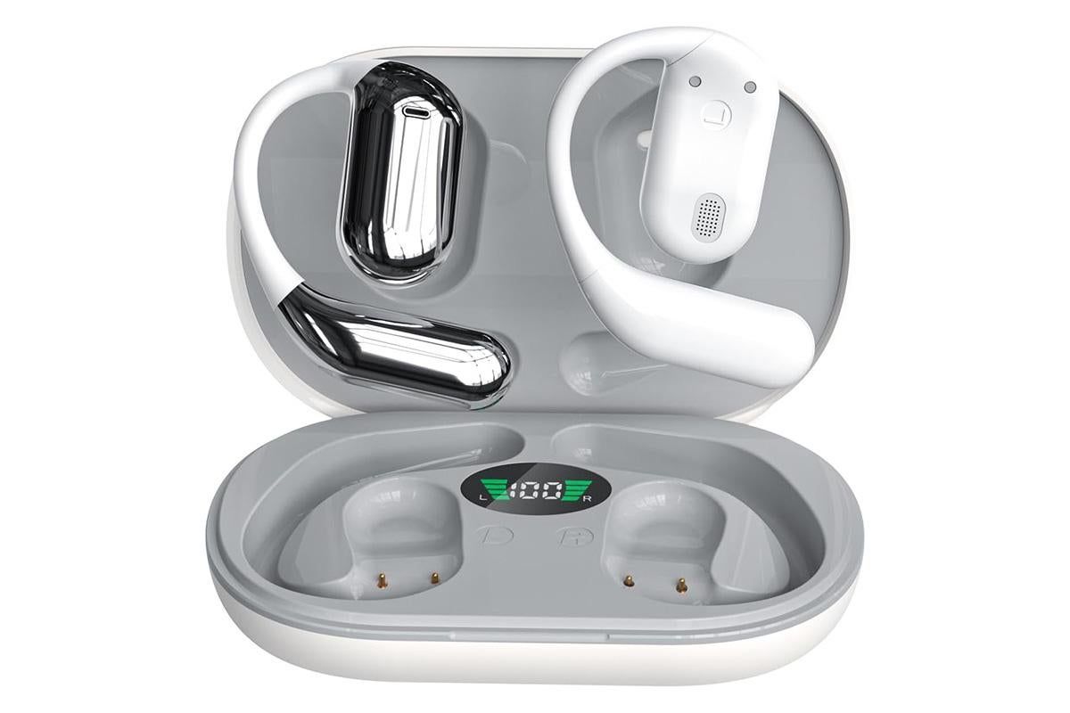 Real-Time AI Translation Earbuds Wireless Headphones for Travel Meetings Learning - White
