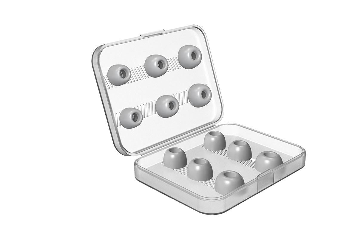 Replacement Ear Tips for AirPods Pro Memory Foam Ear Buds Anti-Slip Eartips with Portable Storage Box -Gray