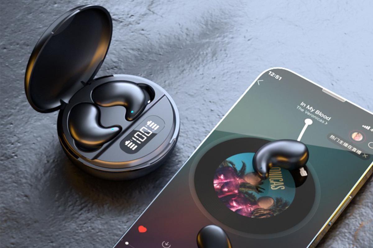 Invisible Sleep Wireless Earbuds Bluetooth 5.3 In-Ear Headphones for Side Sleeping