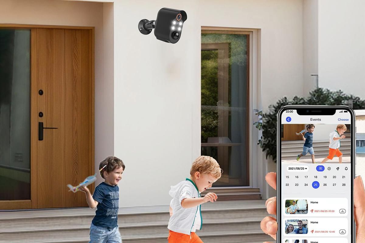 Security Cameras Wireless Outdoor Home Indoor Camera with Color Night Vision Motion Detection -Black