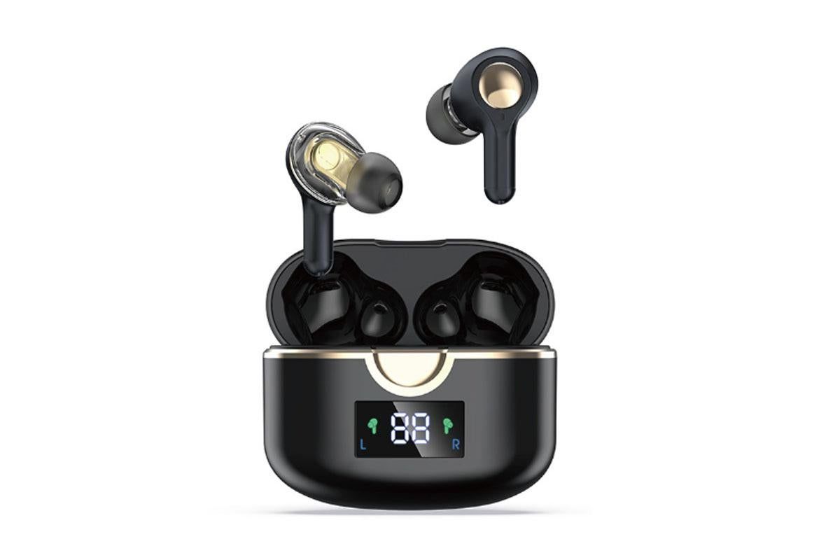 Wireless Earbuds Bluetooth Headphones Wireless Charging Case LED Display Over Ear Buds Mini Wireless Earbuds for Sports Workout