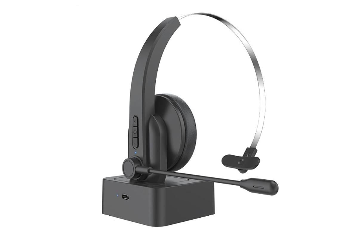 Wireless Headset with Mic for Work Bluetooth Headsets with Dual Noise Cancelling Microphone for Work/Home/Office/Call Center/PC