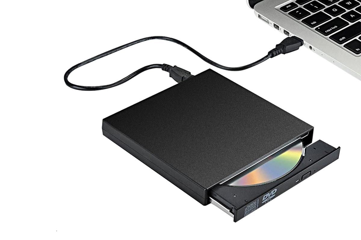 USB 2.0 Slim Protable External CD-RW Drive Writer Player for Laptop Notebook PC Desktop Computer -Black