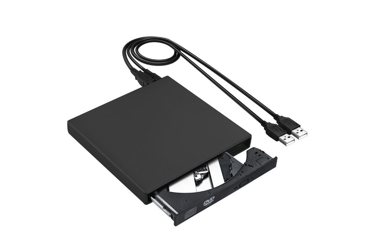 USB 2.0 Slim Protable External CD-RW Drive Writer Player for Laptop Notebook PC Desktop Computer -Black