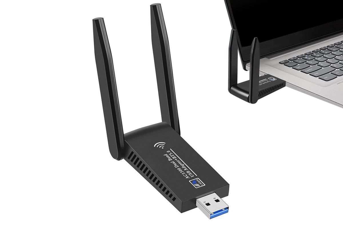 AC1300 USB 3.0 WiFi Wireless Adapter Dongle 5GHz Dual Band 11AC
