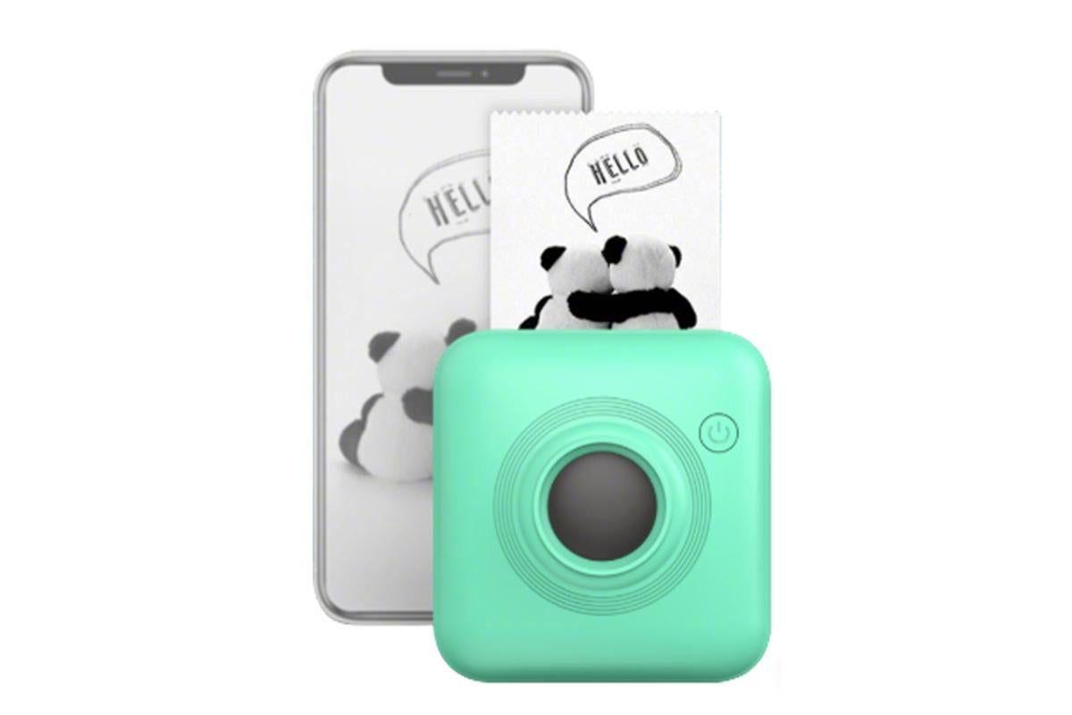 Mini Portable Label Printer Wireless Bluetooth Thermal Printer for Labels Boarding Pass Notes Photos - Green