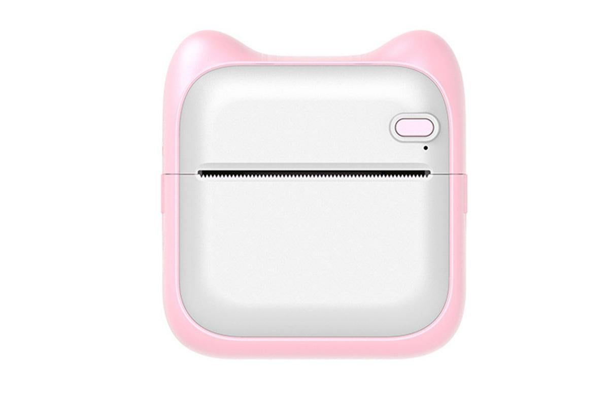 Mini Pocket Wireless Small Thermal Pocket Sticker Printer Bluetooth Inkless Printer Portable Mobile Phone Picture Receipt Printer -Pink