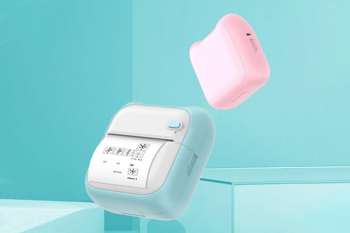 Mini Pocket Wireless Small Thermal Pocket Sticker Printer Bluetooth Inkless Printer Portable Mobile Phone Picture Receipt Printer -Pink