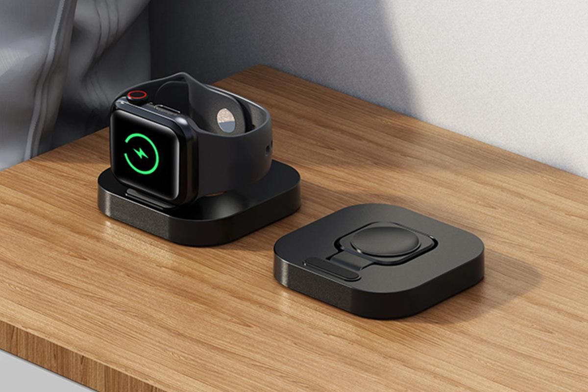 Portable Charging Dock for Apple Watch Wireless Watch Charger Stand Compatible with Apple Watch -Black