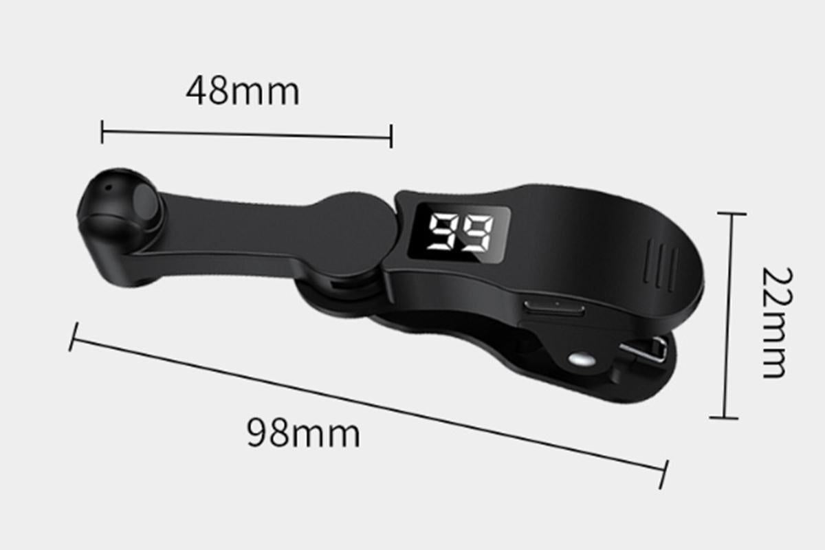 Smart Digital USB Clip on Auto Clicker for Mobile Phone Screen Live Likes - Black