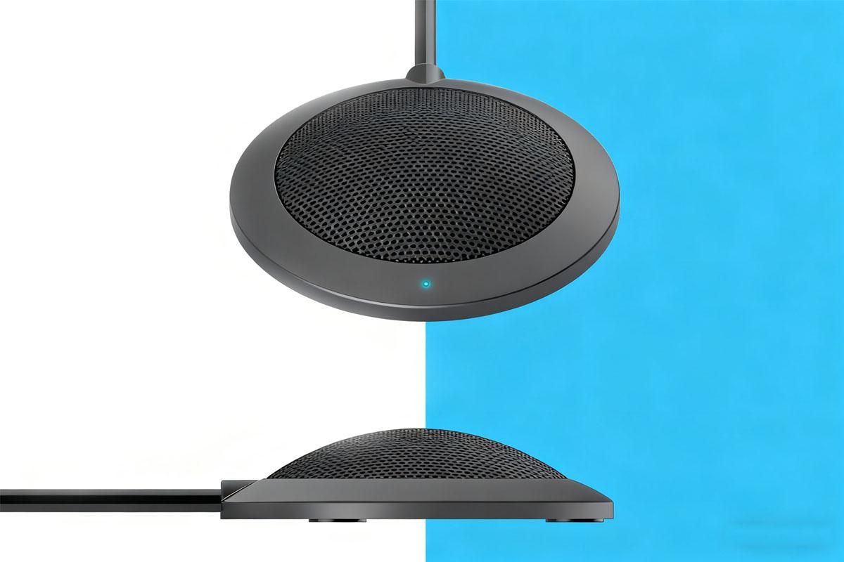 Conference USB Microphone Computer Desktop Mic with LED Indicator Plug and Play