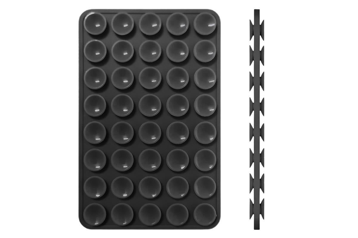 5 Pack Double Sided Silicone Phone Suction Pad 80 Stickers Grip for Car Desk Holder - Black