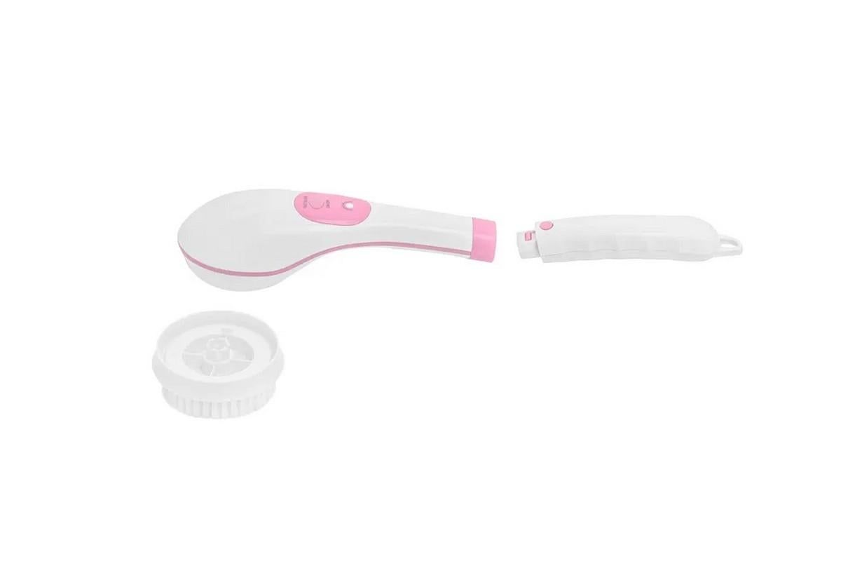 Rechargeable Body Brush Kit with Long Handle -Pink