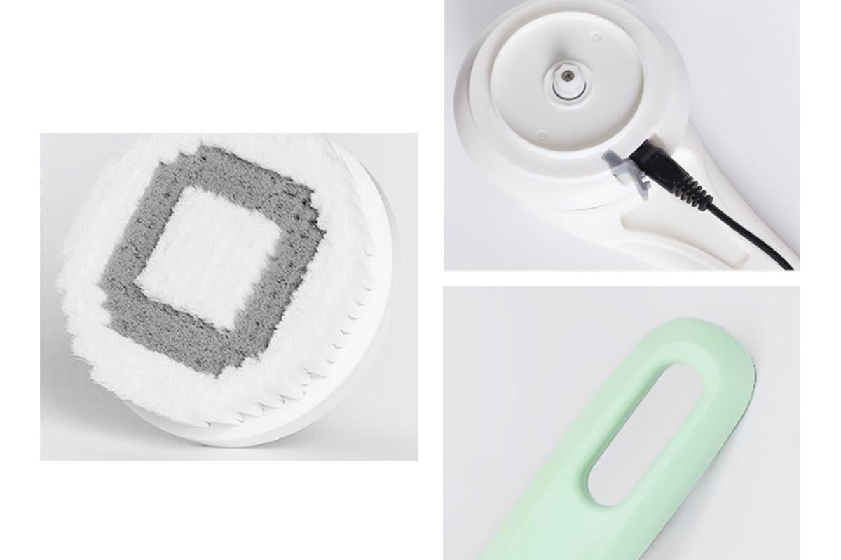 Electric Back Scrubber Body Brush Exfoliating Bath Brush for Shower - Green
