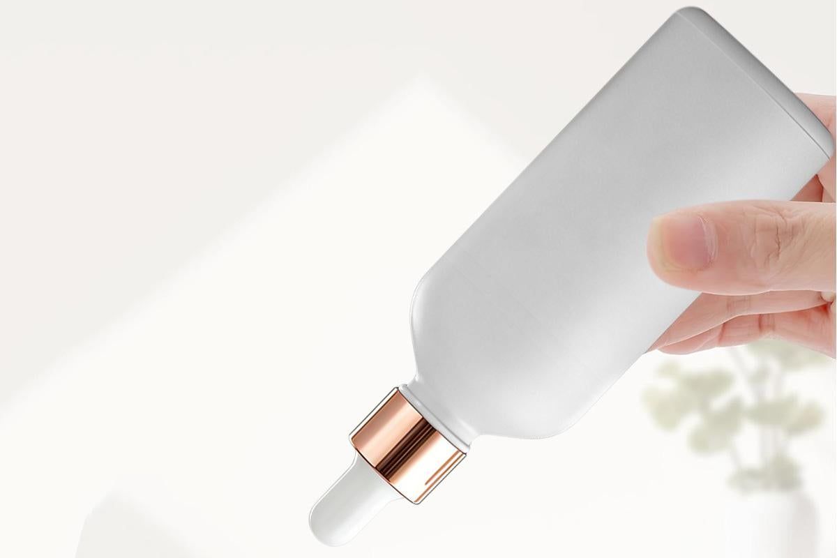 10 Pack Glass Dropper Bottles Rose Gold Caps for Essential Oils - 15ml
