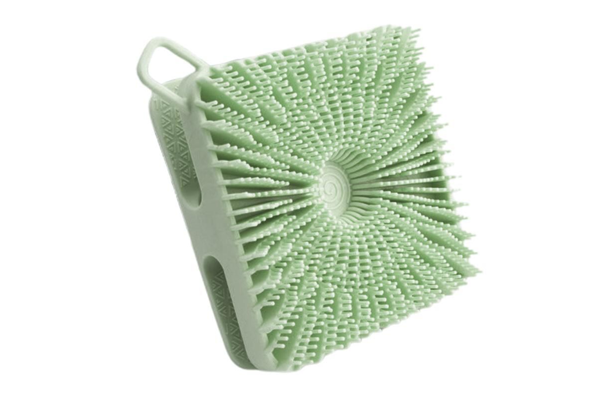 Dual Sided 2 In 1 Silicone Body Shower Scrubber Body Brush Buffer Scrubber - Green