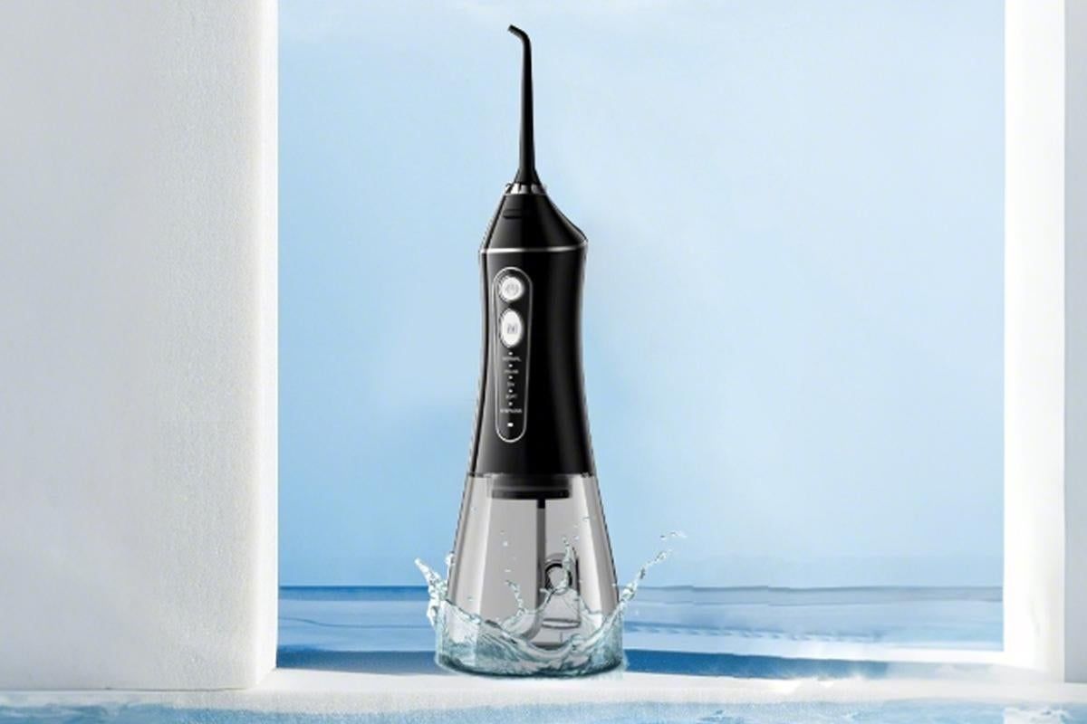 Water Dental Flosser Pick for Teeth 5 Modes Cordless Portable 320ML Larger Tank Water Teeth Cleaner IPX7 Waterproof Flossing Cleaning Picks for Home Travel