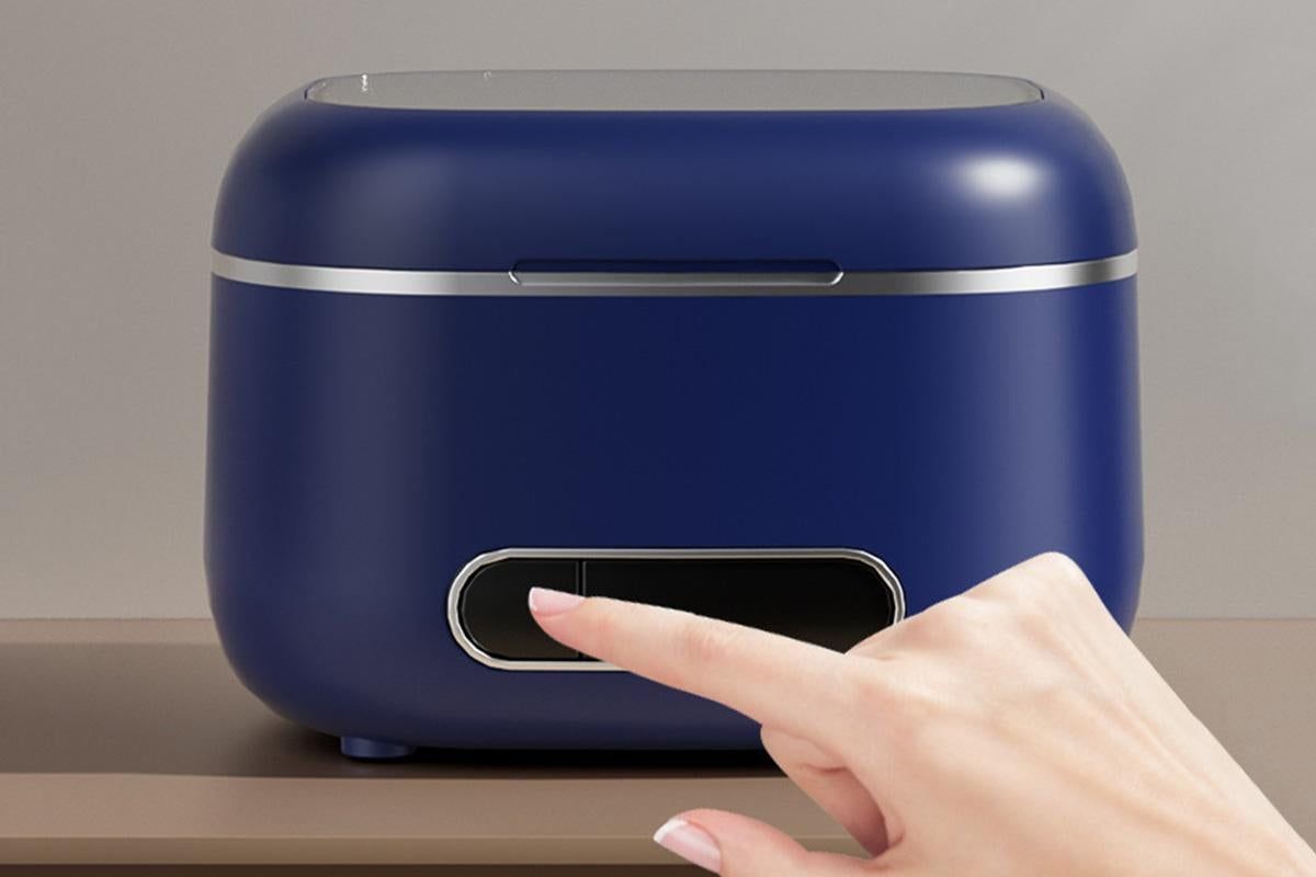 Ultrasonic Retainer Cleaner Machine 50kHz Ultrasonic Dentures Cleaner for Night Guards Braces Aligner Toothbrush Jewelry and More - Blue