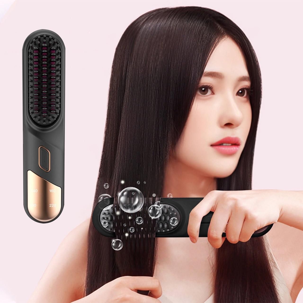 Cordless Hair Straightener and Curler 2 in 1 Mini Ceramic Flat Iron for Travel