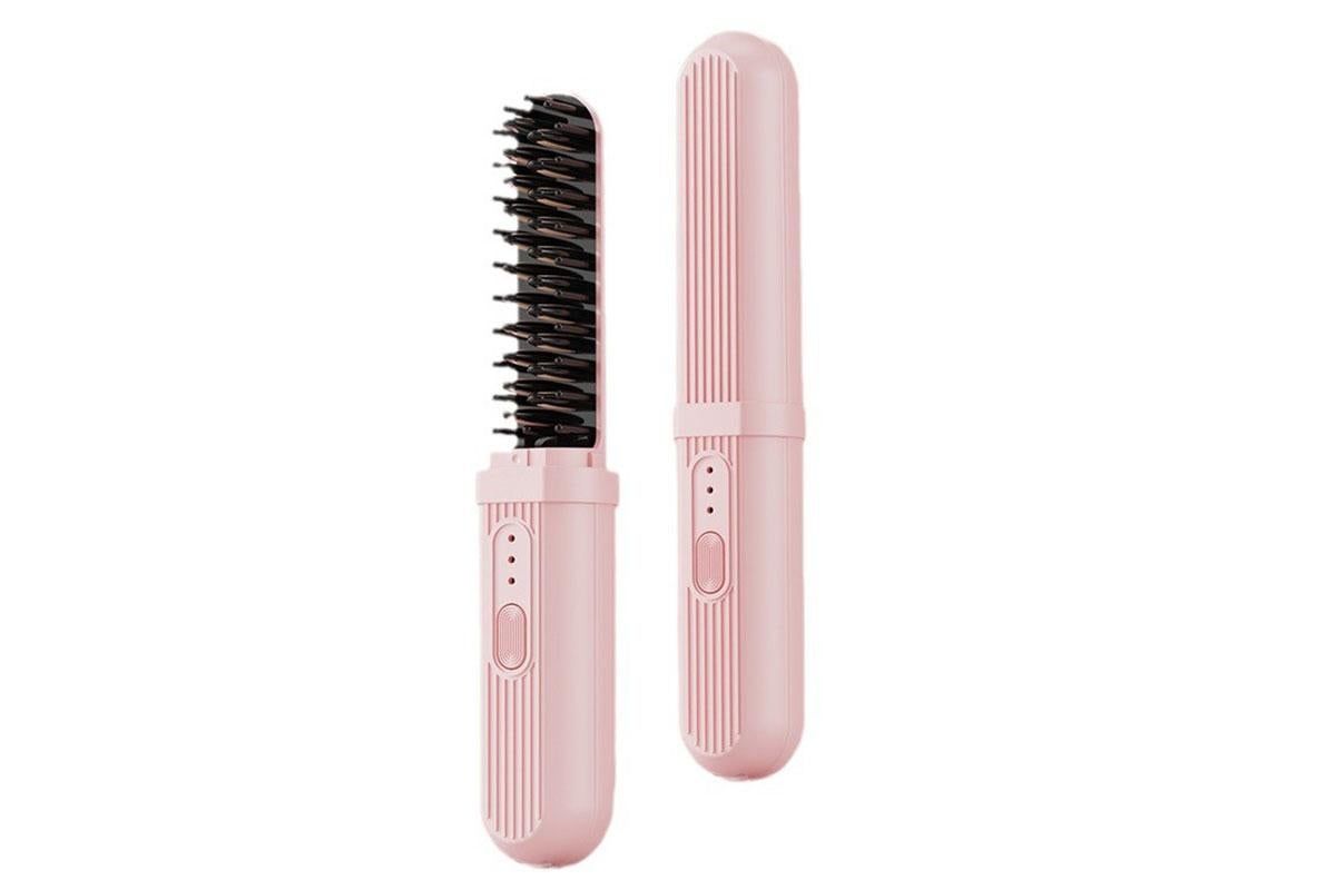 Hair Straightening Comb Negative Ion Heated Straightener Brush Curler