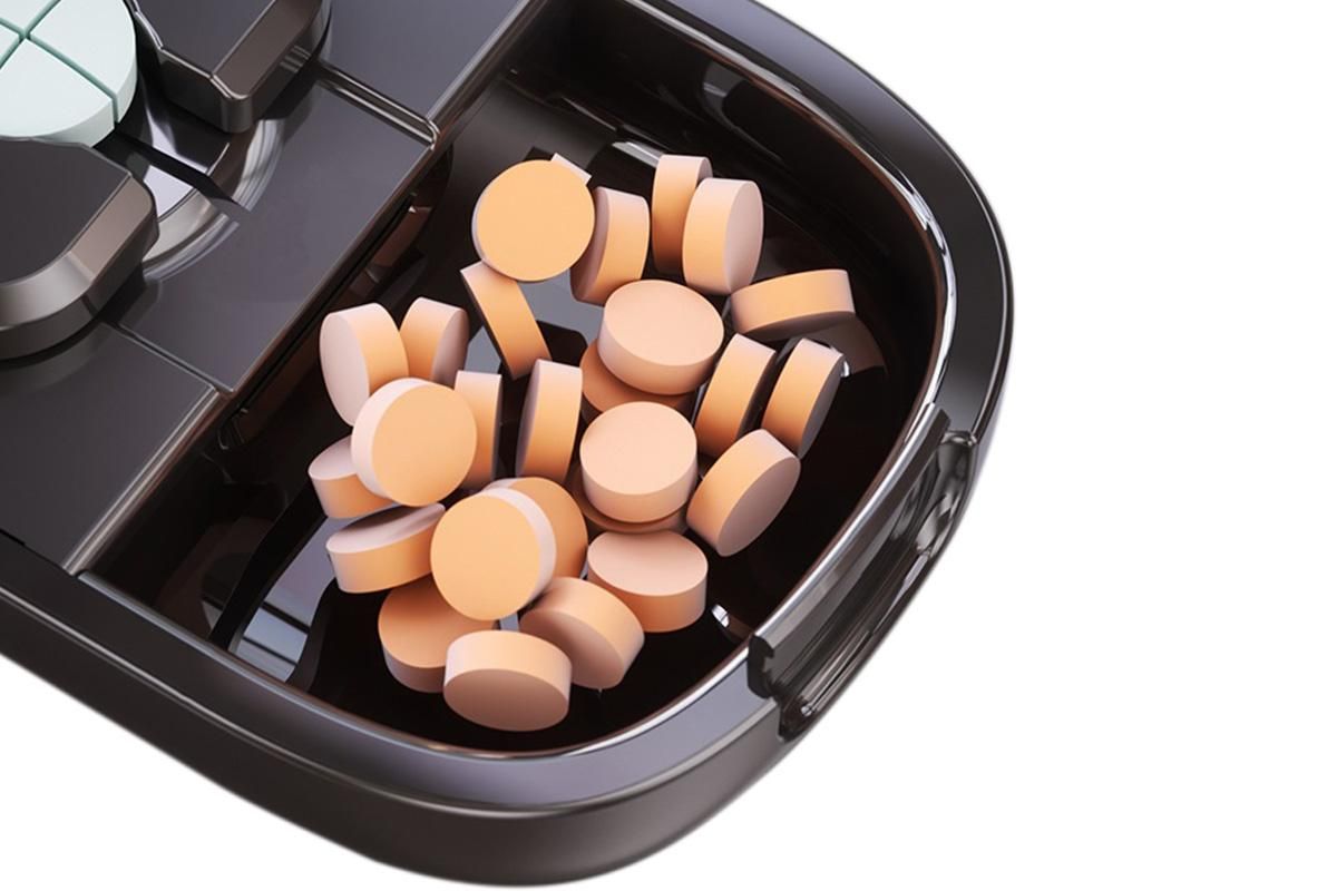 Pill Cutter Pill Splitter for Small and Tiny Pills 1/2 Adjustable Pill Organizer - Black 1/2 and 1/4 Pill Cutter