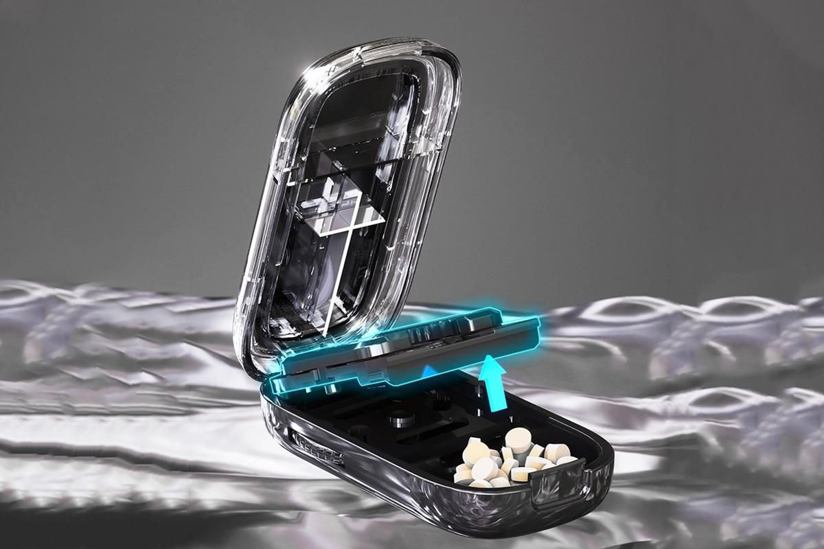 Pill Cutter Pill Splitter for Small and Tiny Pills 1/2 Adjustable Pill Organizer - Black 1/2 and 1/4 Pill Cutter