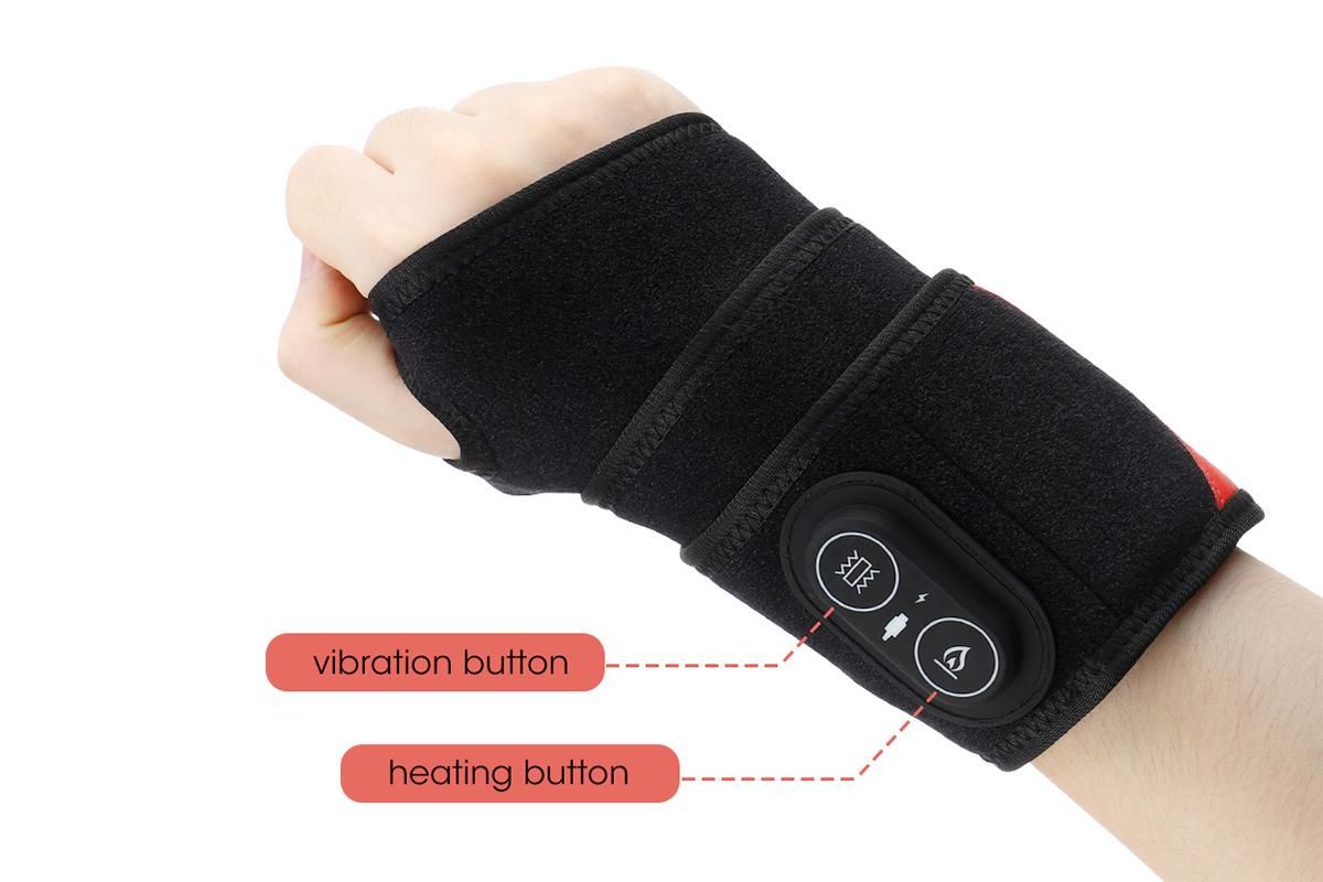 Wireless Hot Compress Wrist Massager Hand Heating Wrap with 3 Temperature Settings