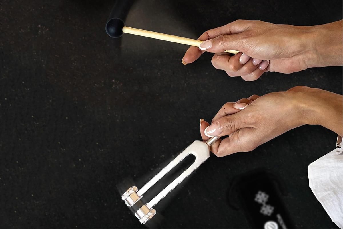 3Pcs Aluminum Tuning Forks Set 128Hz 256Hz 512Hz for Sound Healing Yoga Meditation - Silver