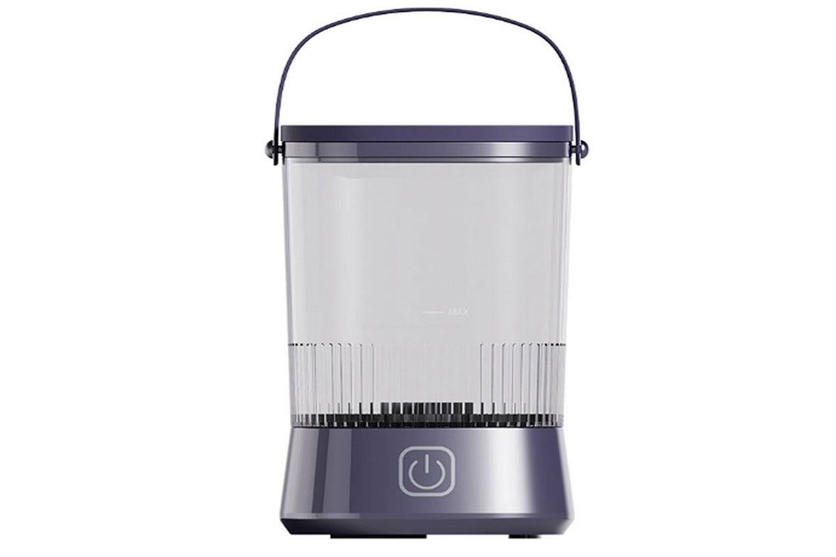 Water-Resistant Electric Makeup Brush Cleaner Automatic Brush Cleaner Dryer Tool -Purple